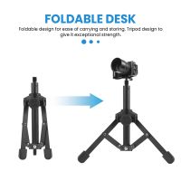 Foldable Tripod Desktop Microphone Stand Holder for Podcasts, Online Chat, Conferences, Lectures,Meetings, and More