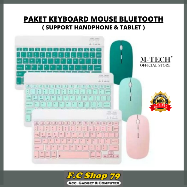 KONEKSI BLUETOOTH!! PAKET KEYBOARD MOUSE WIRELESS BLUETOOTH BUAT HP