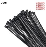 250pcs /5x250mm 5x300mm 3x400mm 3x500mm Width 3.6mm Black white cable tie ring industrial nylon self-locking  cable tie