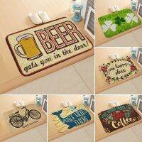 [A Warm] Creative Cat Dog BathroomMatBeer Decoration ห้องอาบน้ำ Anti Slip Floor MatFlannel Door MatRug