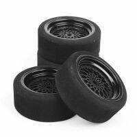 4Pcs 110 On-road Foam Tires and Wheel Rims 12mm Hex 23001 Fit HSP HPI RC 1:10 Racing Car