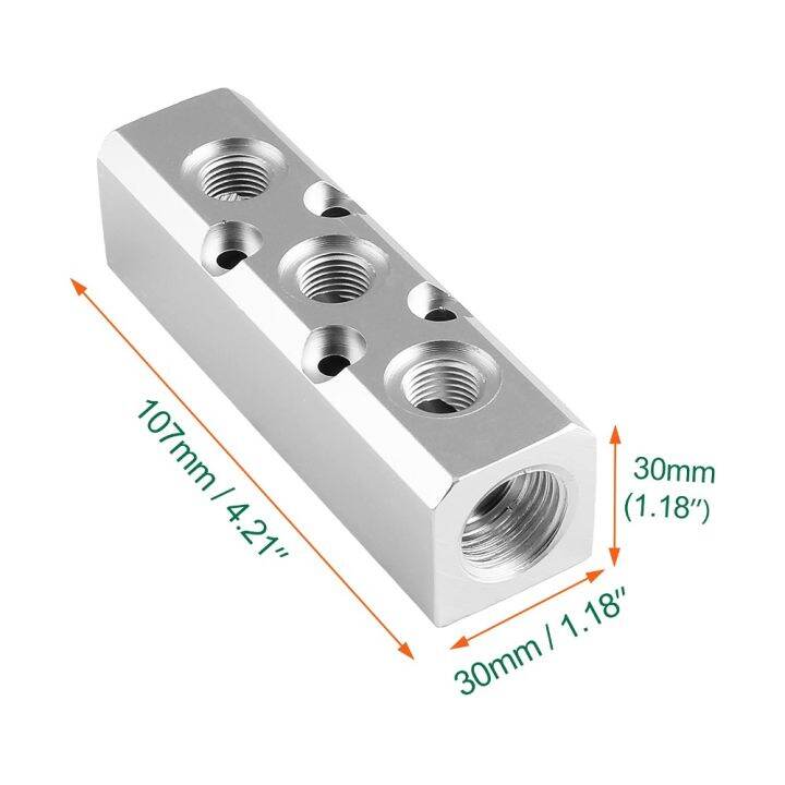 sr2n-2pcs-อะลูมิเนียมอัลลอยด์-ท่อร่วมนิวเมติก3ทาง-พอร์ตเธรด-pt-g1-2พอร์ตจ่ายไฟ-บล็อกการกระจายอากาศ-น้ำหนักเบามาก-พอร์ตเอาท์พุต-g1-4นิ้ว-ตัวเชื่อมต่อตัวส่งท่อร่วมอากาศ-เครื่องอัดอากาศ