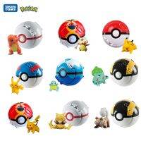 {Icc toy}12รูปแบบ Tomy Pokeball อะนิเมะรูป Pikachu Squirtle Pocket Monster Variant Pokemon Elf Ball ของเล่น Action รุ่นของขวัญซื้อจำนวนมาก