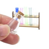 【CW】♧☞  1Set Dollhouse Miniature Glass Test Tubes With Rack Lab Cup Laboratory Accessories