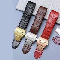 Genuine Leather Watch Strap for Cartier Santos100 Waterproof Sweat-Proof Men Women Watch Band Accessories20 23mm Wristband