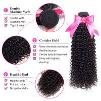 Kinky Curly Hair Bundles บราซิล Remy ผมต่อสีธรรมชาติ134 Bundles หนา Kinky Curly Hair สาน