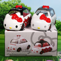 Kitty Cat เด็กเด็กผู้ชายเด็กผู้หญิงยานพาหนะรุ่นรถโลหะผสมรุ่น45th Anniversary Limited สีดำสีขาว2แพ็คเด็กรถของเล่นเครื่องประดับ0000