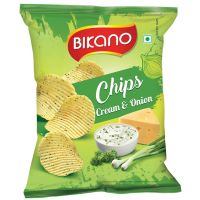 Bikano CHIPS CREAM &amp; ONION 60g ครีมและหัวหอม