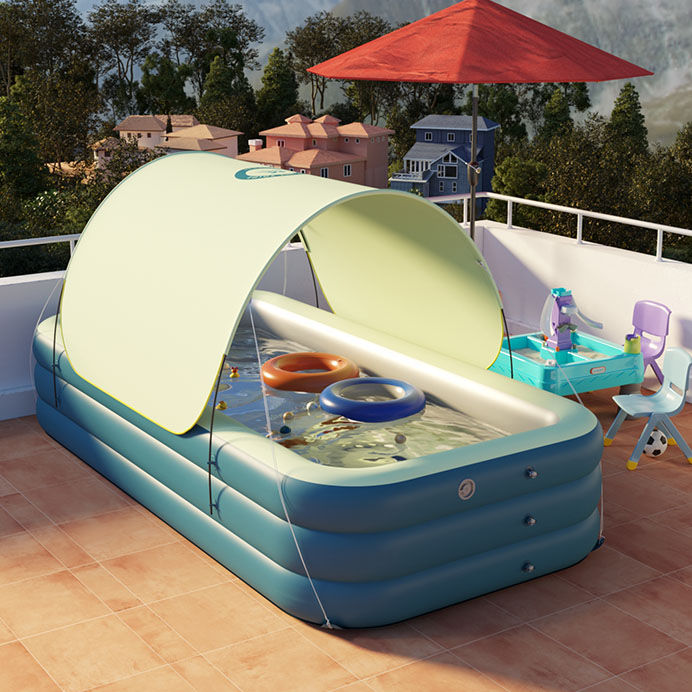 เรือจากปทุมธานี-1-8-คน-สระว่ายน้ำเป่าลม-สระว่ายน้ำเด็ก-มีสไลเดอร์-พร้อมร่ม-สระว่ายน้ำ-ปั๊มลม-2-6-3-0-เมตร-inflatable-swimming-pool-with-slider-family-pool-wireless