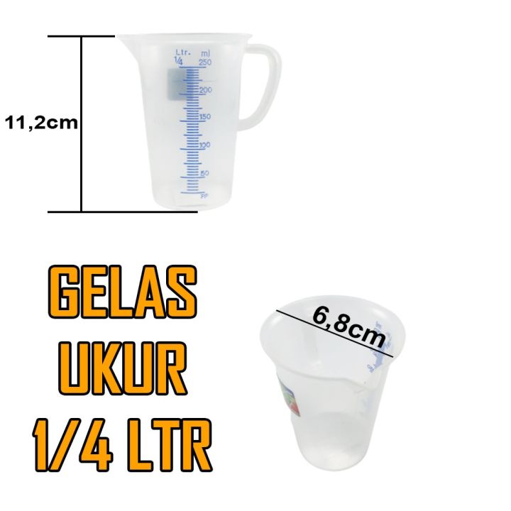 Gelas Takar Plastik 250ml Gelas Ukur Air 14 Liter Tanpa Tutup Bisa Cod Lazada Indonesia 2880