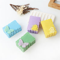 Moon Half Lily Handmade Handcraft Diy With Butterfly Square Soap Mold