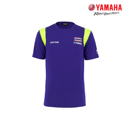 YAMAHA เสื้อยืด BLUE GREEN น้ำเงินแถบเขียว