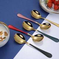 Lifestyle Fashion Korean Stainless Steel Spoon Coffee Spoon Household Cake Dessert Spoon Tableware Accessory