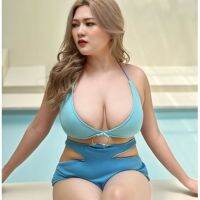 Plus size ชุดว่ายน้ำสาวอวบ วันพีช รุ่นไปรยา อก 40-50 นิ้ว