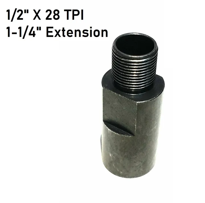 1/2"X28 1/228TPI Barrel Extension 4140 Steel Adapter Extender 9mm