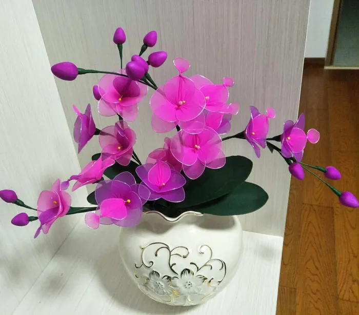 Orchid material kit silk flower package silk stockings iris flower