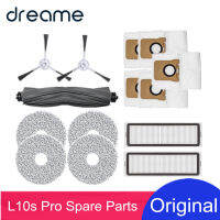 Dreame Bot L10s L10s Pro,เครื่องดูดฝุ่นหุ่นยนต์พิเศษชิ้นส่วนอุปกรณ์เสริมแปรงด้านหลักฝาครอบตัวกรองผ้าถูพื้นเศษผ้าตัวเลือก