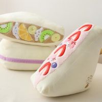 ஐ✓♘ Sanrio Sandwich Shape Pillow Kuromi My Melody Cinnamoroll Fruits Sandwich Cartoon Plush Bolster Toys Home Decor Birthday Gift