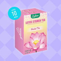 Glean Lotus Stamen Tea ชาสมุนไพรเกสรดอกบัวหลวง ตรา กลีน (1 กล่อง) 10 ซอง ป้องกันสมองเสื่อม บำรุงหัวใจ บำรุงกำลัง