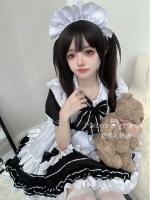 Milk Bear and Cat: Japanese black white pure lust little devil Halloween lolita maid outfit uniform suit