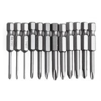 12Pcs Hex Shank Magnetic Phillips Cross Screwdriver Bits,phillips screwdriver set, 50mm 1/4 Inch