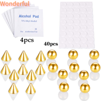?【Lowest price】Wonderful 20PC สแตนเลสปลอมริมฝีปากสตั๊ดจมูกคิ้วแหวนยิ้มสติกเกอร์หน้า pircing