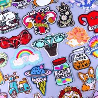 Cartoon Womb Embroidered Patches For Clothing Thermoadhesive Patches Animal Applique Iron On Patches On Kids Clothes DIY Badges