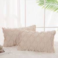 ♝☂♘ Decorative Soft Faux Wool Plush Throw Pillow Covers Fur Pillowcase Cushion Cover for Couch Sofa Bedroom Rectangular 12 x 20 Inch 30 x 50 cm Beige