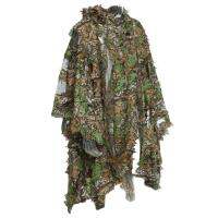 (คลังสินค้าพร้อม) Camo 3D Leaf เสื้อคลุม Yowie Ghillie Breathable เปิด Poncho ประเภท Camouflage Birdwatching Poncho Sniper ชุด