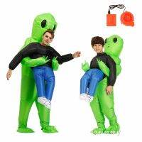 Kids Adult ET Alien Inflatable Costume Anime Suits Dress Mascot Halloween Party Carnival Cosplay Costumes For Adults Boys Girls