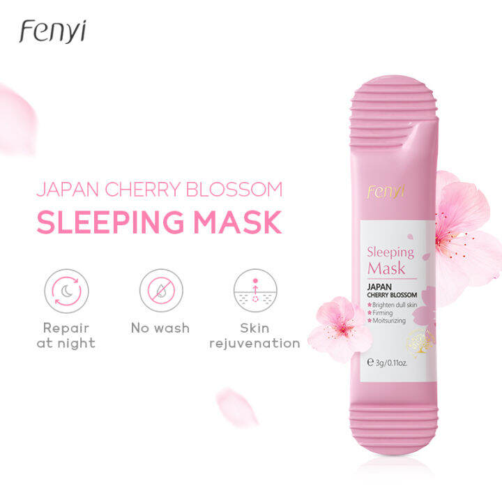 Fenyi Sakura Sleeping Mask Mencerahkan Warna Kulit Krim Malam Cherry