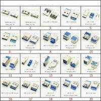 2ชิ้นขั้วต่อ Usb แจ็ค3.0ไมโคร Usb แจ็คคู่เต้ารับสำหรับชาร์จการส่งข้อมูลความเร็วสูงสำหรับเครื่องพิมพ์ดิสก์ Lapu