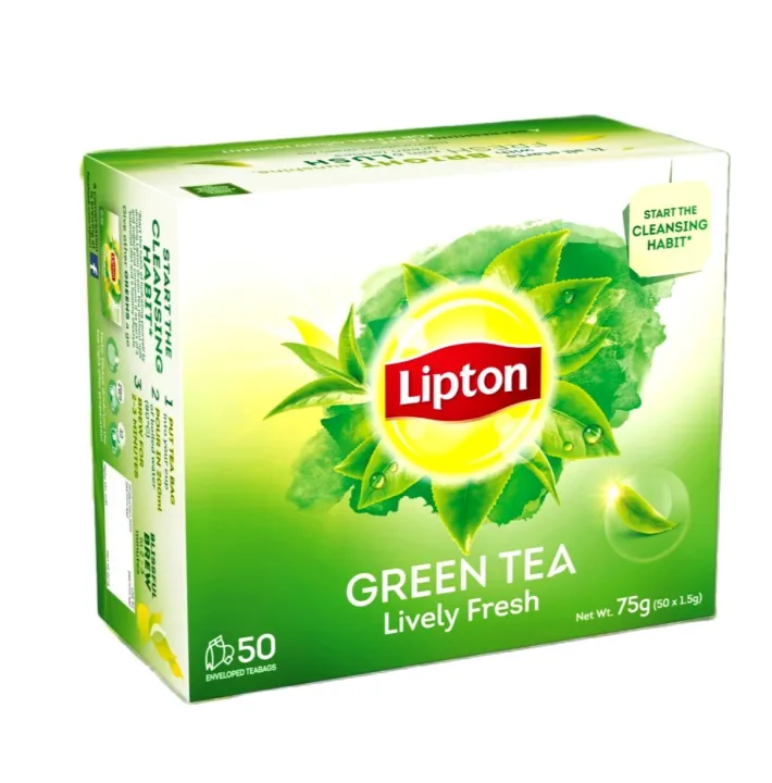 Lipton Green Tea Lively Fresh 75g 50 Tea Bags | Lazada PH