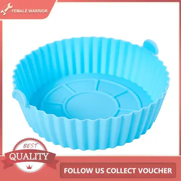 16.5cm Air Fryer Silicone Pot Air Fryer Basket Liner Non-Stick Oven Baking  Tray 