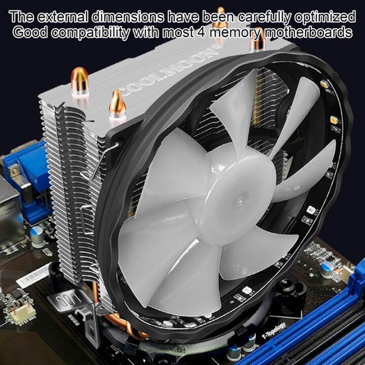 for-coolmoon-12cm-cpu-cooler-cpu-radiator-fan-desktop-computer-host-dual-copper-tube-vertical-fan-4pin-silent-heat-pipe