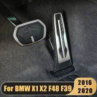 ตัวช่วยเติมเชื้อเพลิงสำหรับรถ BMW X1 F48 X2ที่เหยียบรถเหล็กสแตนเลสคันเร่งซิลิโคนหุ้มเบรกมืออุปกรณ์เสริมไม่ลื่นแผ่นรองพื้น