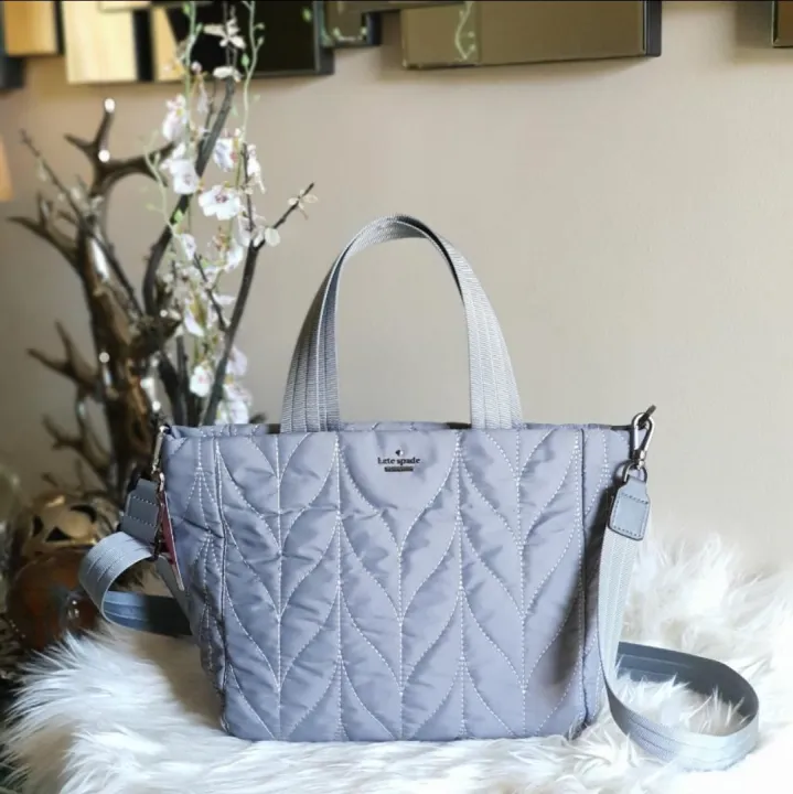 Kate Spade Ellie Small Quilted Nylon Tote Bag - Grey Ladies Top Handle Bag  with Detachable Strap | Lazada PH