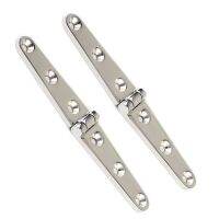 2 PCS/set  6 Inch Six Hole Hinges Replacement Strap Hinge  Stainless Steel  For Boat Marine Yacht Accessories Accessories