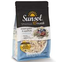 ซันโซลแอนเชินท์เกรนส์แอนด์ฟรุ๊ตส์เนเชอรัลมูสลี่ 500กรัม ✿ Sunsol Ancient Grains and Fruits Natural Muesli 500g.