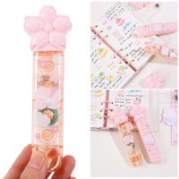 Correction Tape 2-in-1 Adorable Cherry Blossom-Shaped Lid Correction Tape Adhesive Dispensing Stick School Supplies Correction Liquid Pens