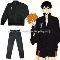 ♘☢ High School Uniform Black Sport Anime Jacket Sportswear suit Haikyuu Cosplay Haikyu Karasuno Volleyball Club Jersey