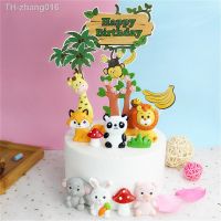 Woodland Animals Cake Decor Happy Birthday Cake Topper Forest Jungle Safari Baby Shower Birthday Party Cake Decoration Tools