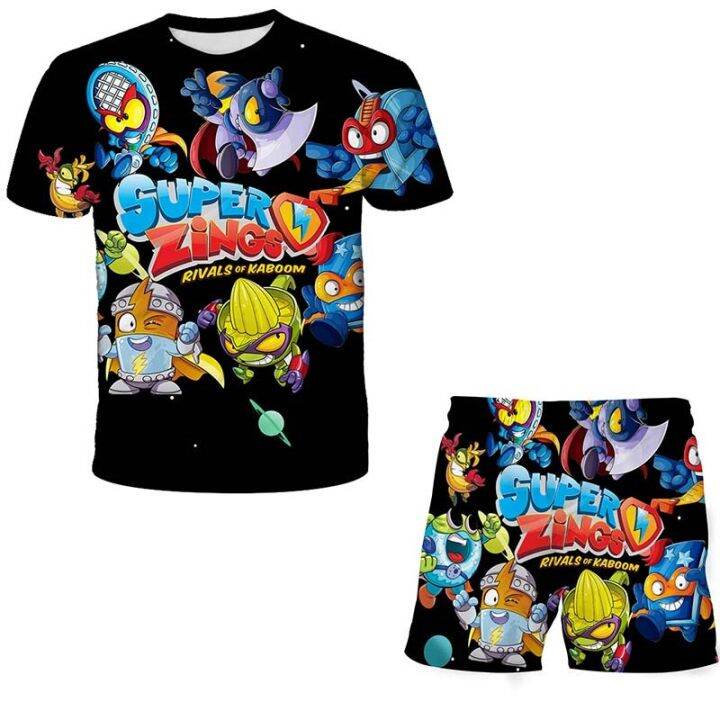 2023-summer-new-boys-and-girls-t-shirts-summer-kids-baby-superzings-t-shirts-super-zings-boys-sports-suits-kids-clothing-sets