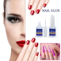 1 PC Fast-dry Nail Gum Blue Bottle With Brush Glue Easy Portability Strong Viscosity No Impurities No Whitening Nail Art TSLM2 Adhesives Tape