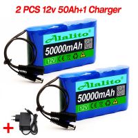 แบตเตอรี่ชาร์จไฟได้18650 12V 50Ah 50000Mah 12.6V PCB แผ่นป้องกันก้อนแบตเตอรี่ลิเธียม + 12.6V ที่ชาร์จ1A การขนส่งทางอากาศ