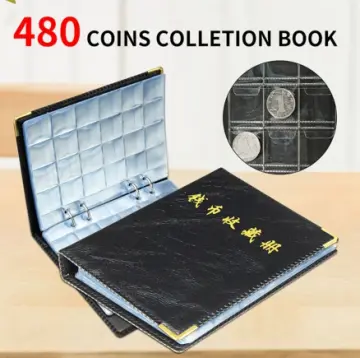 1/2 Pcs 120 Pockets Coins Album Collection Book Commemorative Coin Storage  Holders PVC Coin Album Collection Book Gifts