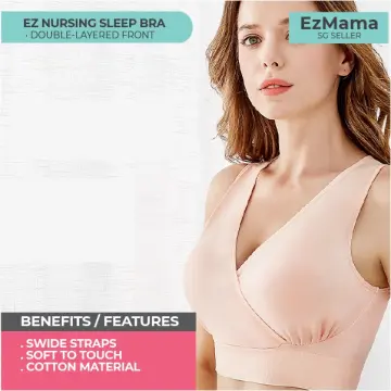 🇸🇬 EzMama EZ Maternity Nursing Effortless Cotton Sleep Bra