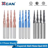 【LZ】๑  XCAN Tapered Ball Nose End Mill 1/8(3.175mm) Shank Super Coated Carbide Milling Cutter 5pcs Set Wood Metal Engraving Bit