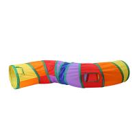 Pet Cat Toy Rainbow Cat Tunnel Drilling Hole Channel Foldable Bending S Type