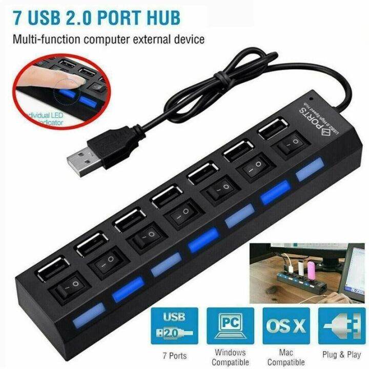 USB Hub Extender Extension Connector for PC 4 or 7 Ports USB 2.0 Hub